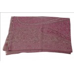 Pure Pashmina Stole / Shawl in Pink Color with Jamawar Design Size 70*30
